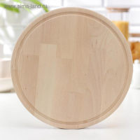 Доска разделочная круглая Доляна&laquo;Фортуна&raquo;, d=30 см, толщина 2 см, берёза