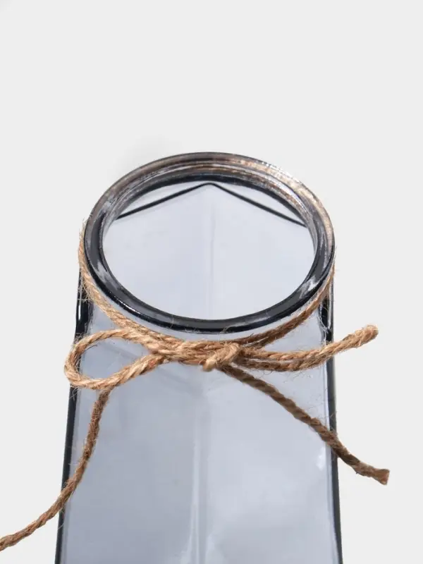 Ваза стекло настольная "Калли" 21х9,5 см, серый