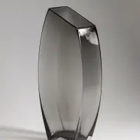 Ваза стекло настольная "Эйми" 29,5х13 см, серый