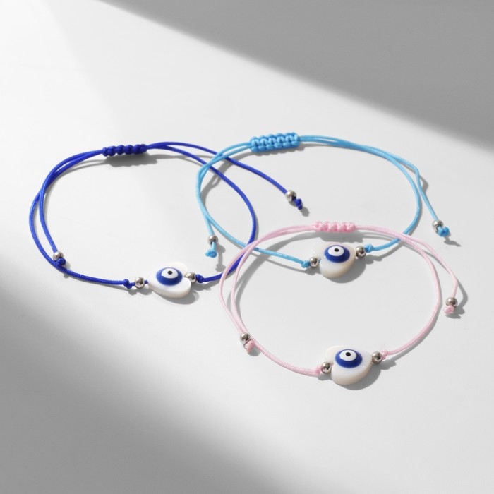 Браслет-оберег &laquo;Нить желаний&raquo; набор 12 штук, пластины, цветной