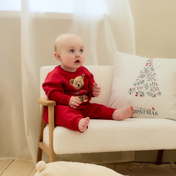 Костюм (свитшот и штанишки) Крошка Я "Новогодние медвежата", рост 86-92 см