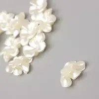 Бусины для творчества пластик "Жемчужный цветок" набор 10 шт 2х2,4 см