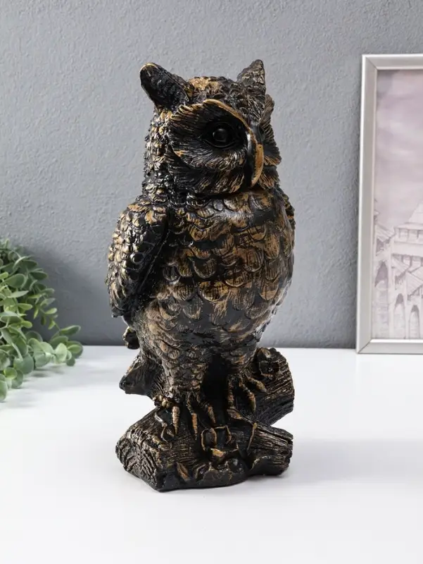 Копилка "Филин" 35 см, античный