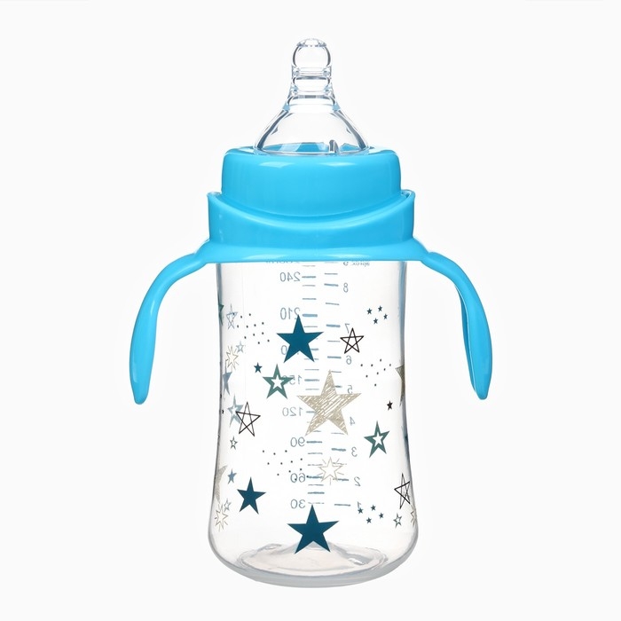 Бутылочка для кормления &Oslash;50мм ШГ, +3мес., 260мл, цвет голубой