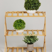 Подставка для цветов Greengo, 3 полки, 50 &times; 25 &times; 46 см, напольная, бамбук