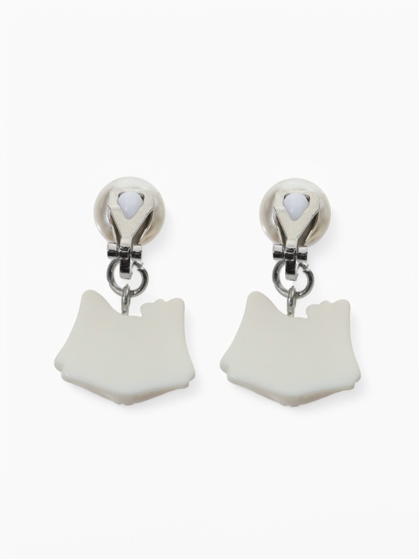 Серьги-клипсы детские "Выбражулька" лиса с жемчужиной, цветные