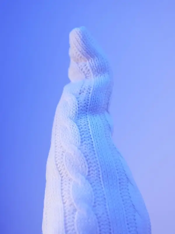 Фигура текстиль &laquo;Гном в белом&raquo; 55 см, 1 LED, от батареек AG13&times;3, свечение тёплое белое