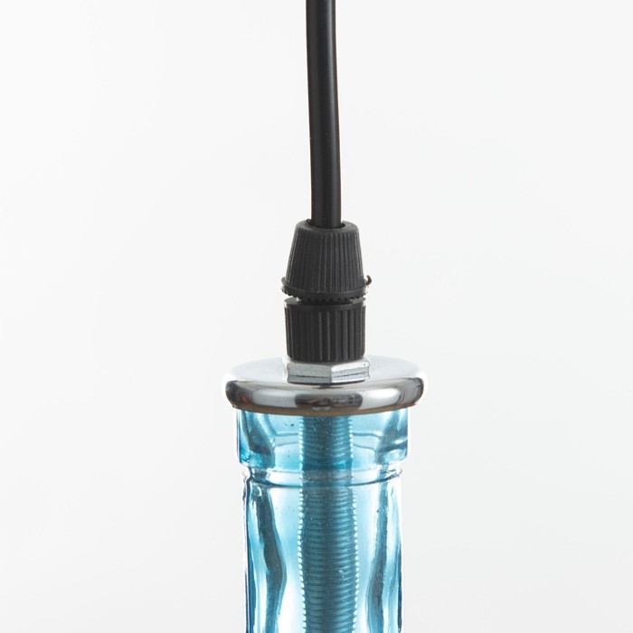 Светильник подвесной "Эйфель" Е14 40Вт синий 8х8х27-127см