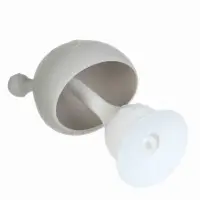 Прорезыватель силиконовый для зубов с погремушкой 3 в 1 M&B &laquo;Зайка&raquo;, серый