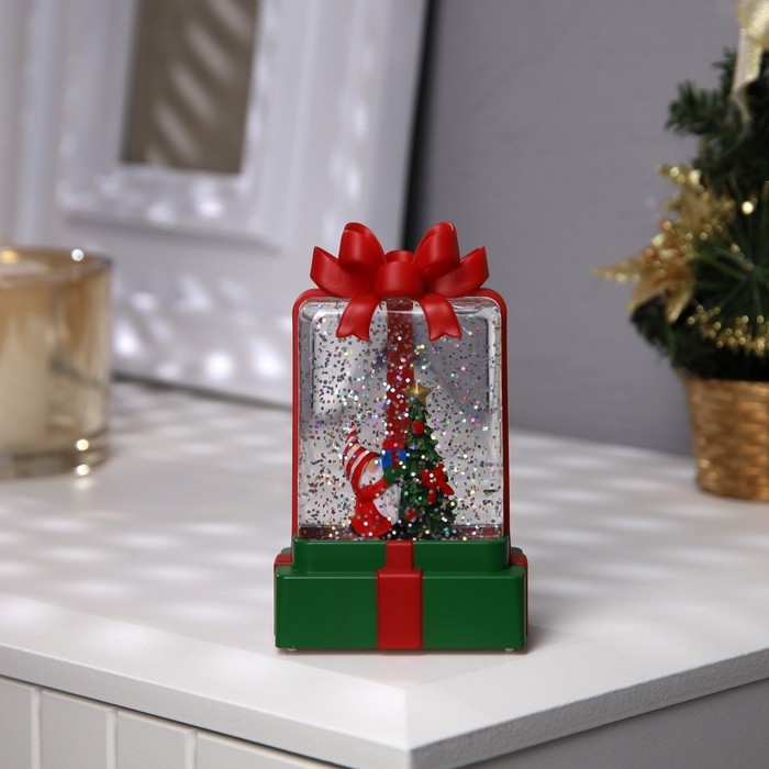 Светодиодная фигура «Гном с подарком» 7.5 × 12.5 × 4.9 см, пластик, батарейки АААх2 (не в комплекте), свечение тёплое белое Светодиодная фигура «Гном с подарком» 7.5 × 12.5 × 4.9 см, пластик, батарейки АААх2 (не в комплекте), свечение тёплое белое