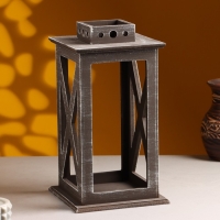 Кашпо деревянное "Фонарь. Прованс" 17х17х31 см Коричневый Кашпо деревянное "Фонарь. Прованс" 17х17х31 см Коричневый