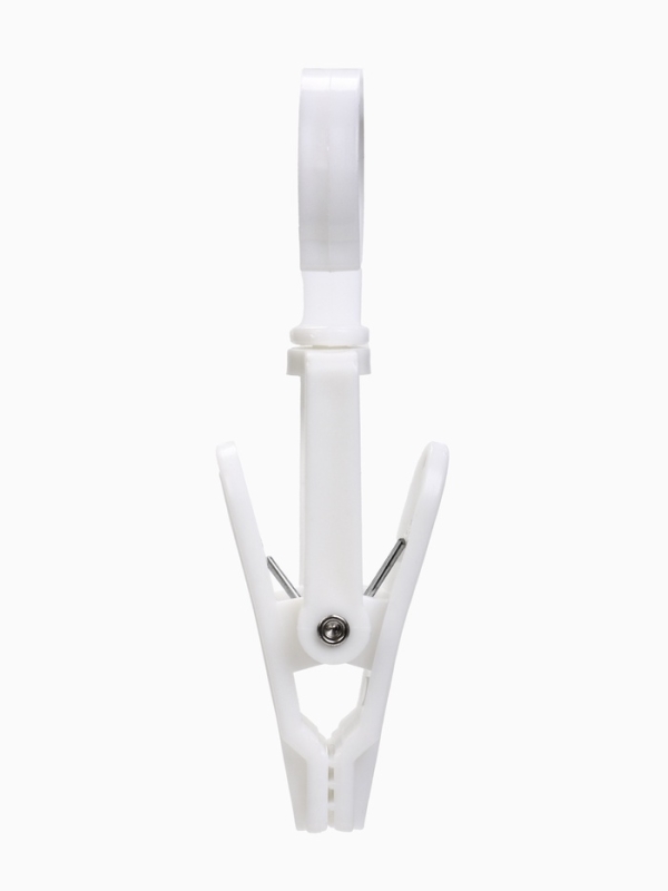 Крючок - вешалка с прищепкой, 50 шт. 10,5&times;3&times;3,5 см, цвет белый