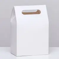 Коробка-пакет с окном, белый, 20&times;14&times;8 см