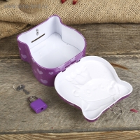 Копилка металл "Милый котёнок" МИКС 8,5х9х4,5 см