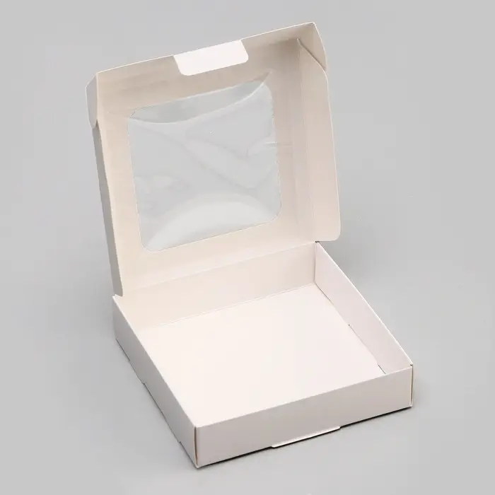 Коробка самосборная, белая, 13&times;13&times;3 см