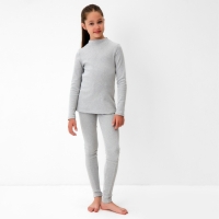 Термобелье для девочки (лонгслив, легинсы) цвет серый меланж, рост 122 Термобелье для девочки (лонгслив, легинсы) цвет серый меланж, рост 122