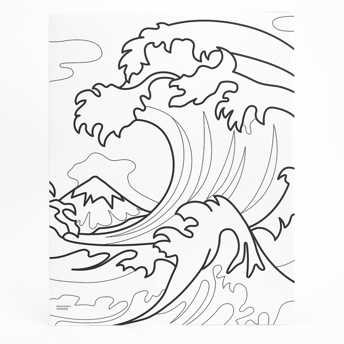 Школа талантов Набор для творчества Ковровая вышивка Волна, подрамник Школа талантов Набор для творчества Ковровая вышивка Волна, подрамник