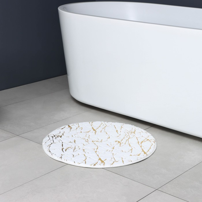 Коврик для дома Доляна &laquo;Золото&raquo;, 60&times;60 см, цвет бежевый