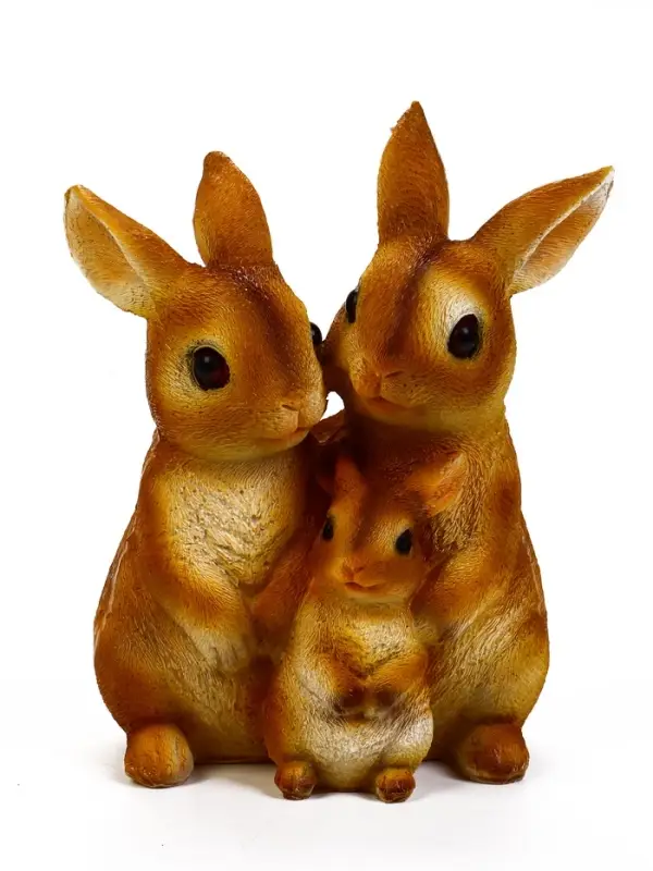 Фигура садовая  26*17*13 см  "Семья зайцев"