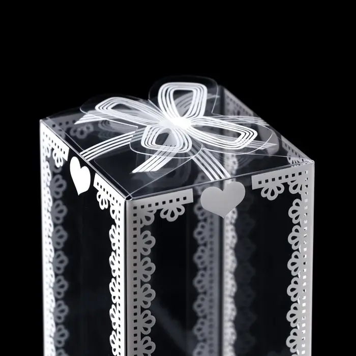Складная прозрачная коробка из PVC, для упаковки подарков, 6&times;6&times;10.5 см