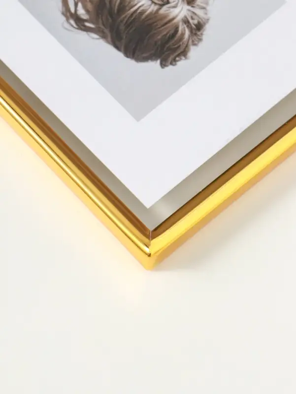 Фоторамка металл на 1 фото 10х15 см "Лофт" золото гальваника 1,2х11,5х16 см