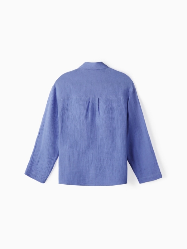 Рубашка из муслина для девочек KAFTAN рост 158, фиолетовый