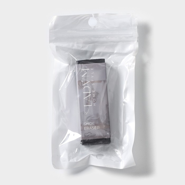 Ластик для чистки тёмной обуви LaDо́m, 7,5×2,5×1,5 см, чёрный Ластик для чистки тёмной обуви LaDо́m, 7,5×2,5×1,5 см, чёрный
