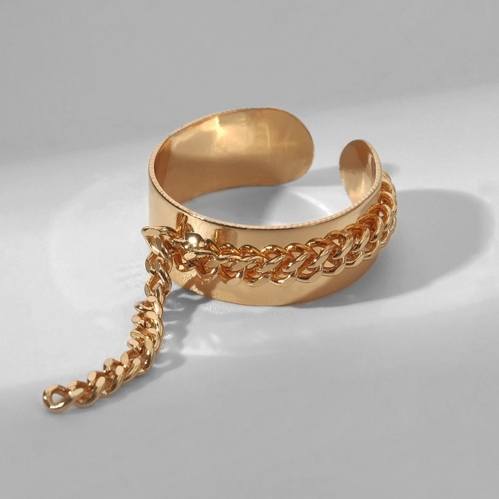 Кольцо «Тренд» цепочка, цвет золото, безразмерное Кольцо «Тренд» цепочка, цвет золото, безразмерное