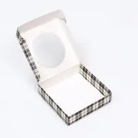 Коробка сборная с окном, &laquo;Мужской&raquo;, 11.5&times;11.5&times;3 см