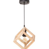 Светильник BayerLux ЭКО "Куб" 1х40Вт Е27 черный/коричневый 27х27х100см