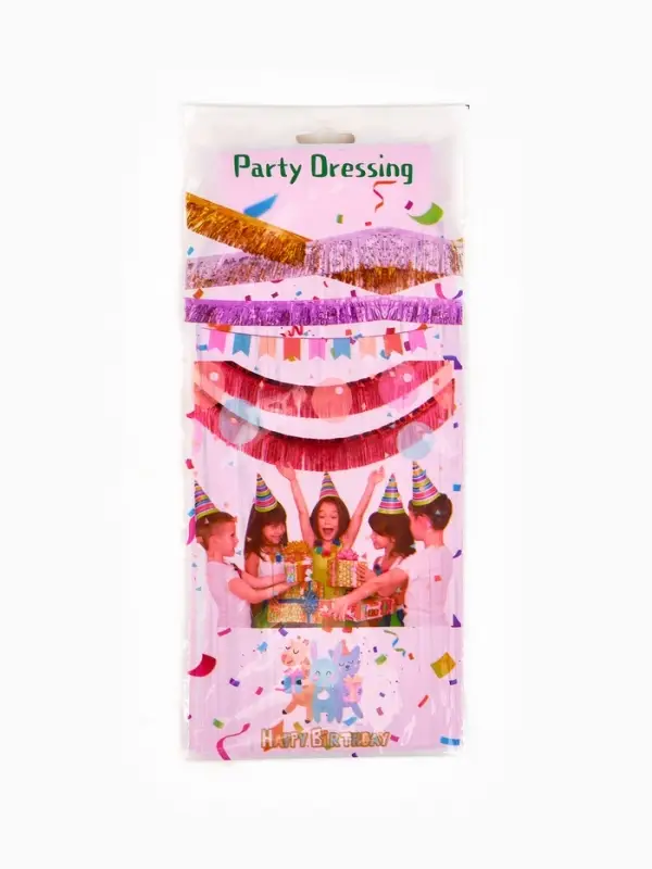 Гирлянда "Дождик" 3 метра с липким краем, цвет фиолетовый