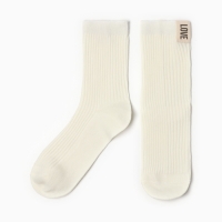 Носки женские KAFTAN Love р.36-39 (23-25 см), молочный Носки женские KAFTAN Love р.36-39 (23-25 см), молочный