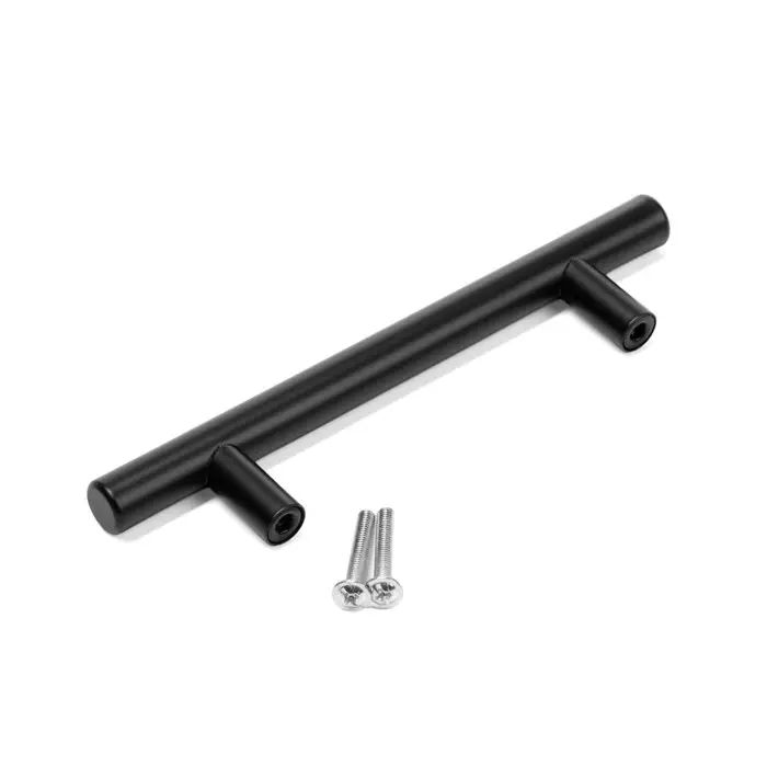 Ручка рейлинг ТУНДРА,  нерж. сталь, d=12 мм, м/о 96 мм, цвет черный, фасовка 500