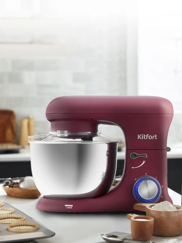 Цельнометаллический планетарный миксер КТ-3007 - 1500 Вт