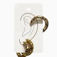 Набор серьги и каффы "Леопард", цвет золото