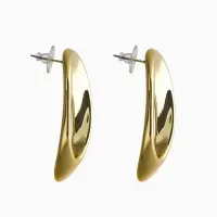 Серьги пластик &laquo;Овал&raquo;, цвет золото