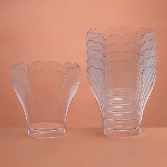 Форма пластиковая одноразовая для фуршета &laquo;Незабудка&raquo;, 160 мл, прозрачная