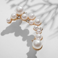 Серьга «Кафф» жемчужное сокровище, цвет белый в золоте Серьга «Кафф» жемчужное сокровище, цвет белый в золоте