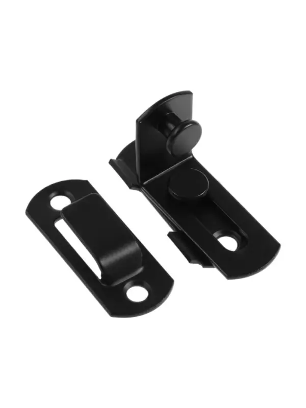 Шпингалет накладной ТУНДРА, угловой, 41&times;32 мм, черный