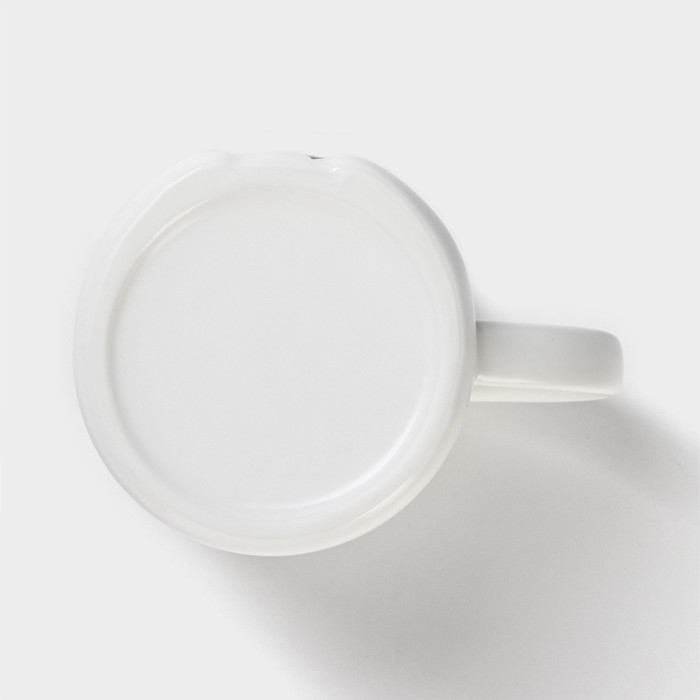 Кружка керамическая с ложкой &laquo;Панда&raquo;, 350 мл, цвет белый