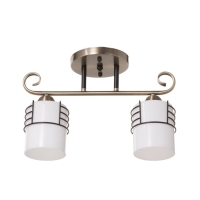 Люстра "Кипр" 2х40Вт Е27 латунь/черный 36,5х15х26см