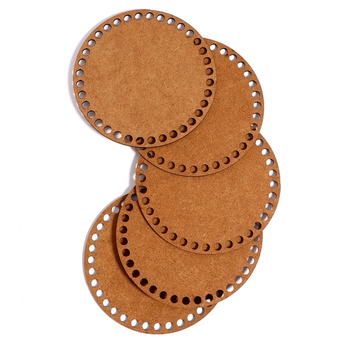 Набор донышек для вязания, круг 15 см, 5 шт, хдф 3 мм