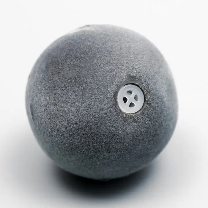 Игрушка бархатная с пищалкой "Улыбка", 4 см, серая