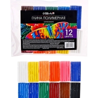 Набор глина полимерная запекаемая, 12 цветов по 20 г, в пакете