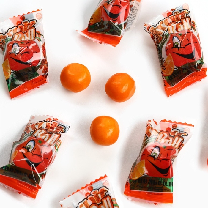 Жевательная резинка «Новогодняя почта» с начинкой и ароматом апельсина, 50 г. Жевательная резинка «Новогодняя почта» с начинкой и ароматом апельсина, 50 г.