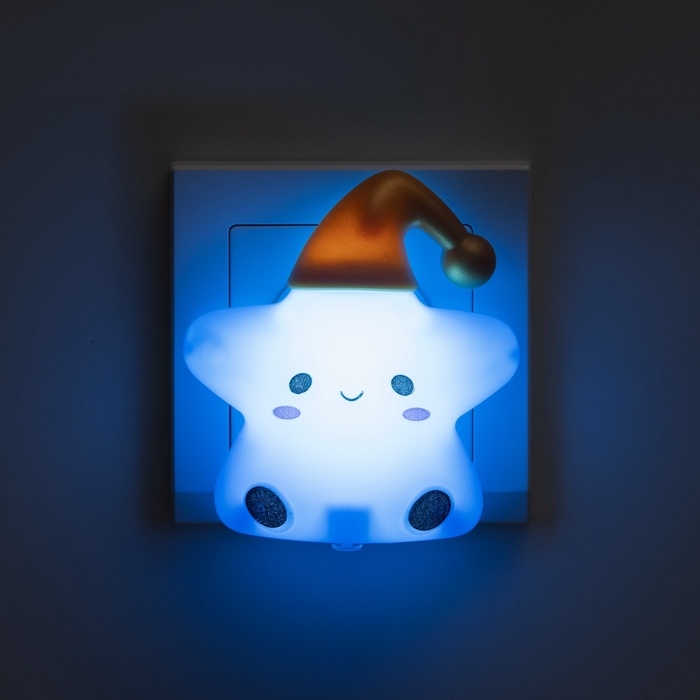 Ночник &laquo;Звездочка в колпаке&raquo; 1Вт LED синий 6,5х8х8,5см