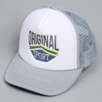 Кепка детская для мальчика с сеткой Sport, цвет серый, р-р 52-54, 5-7 лет Кепка детская для мальчика с сеткой Sport, цвет серый, р-р 52-54, 5-7 лет