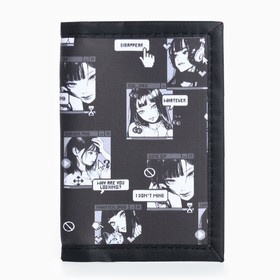 Кошелёк детский на липучке «Комикс», чёрный цвет Кошелёк детский на липучке «Комикс», чёрный цвет