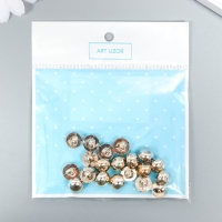 Пуговицы пластик для творчества на ножке "Гладкий шарик" золото набор 20 шт 1х1 см Пуговицы пластик для творчества на ножке "Гладкий шарик" золото набор 20 шт 1х1 см