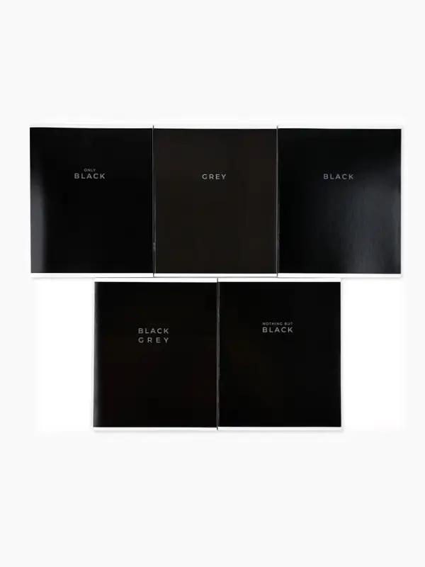 Тетрадь в клетку, 48 л., А5, на скрепке, блок №1 Black or Grey МИКС